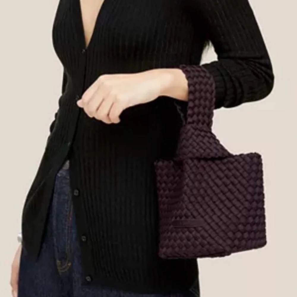 Naghedi Deep Purple Woven Tote - Picture 2 of 7